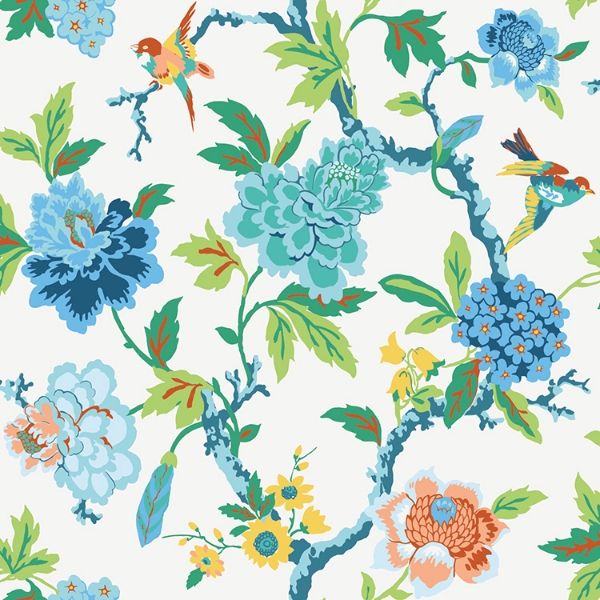 Picture of Waverly Candid Moments Peel & Stick Wallpaper - Blue