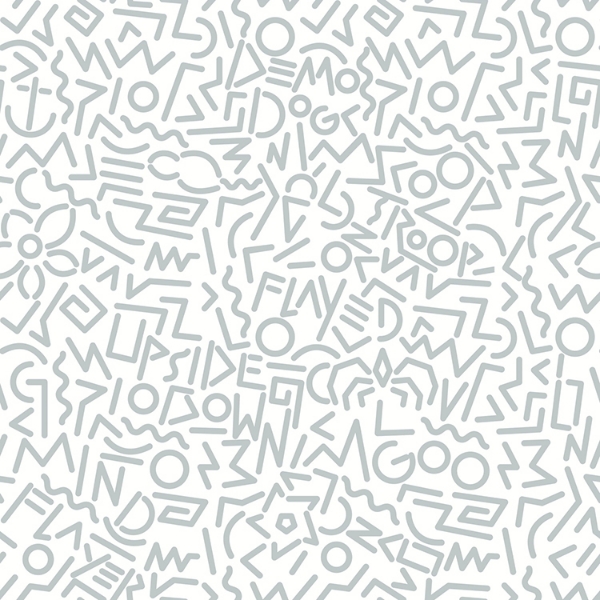 Picture of Stranger Things Doodles Peel & Stick Wallpaper - Grey