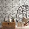 Picture of Deep Sea Toile Peel and Stick Wallpaper - Black