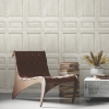 Picture of Beveled Wood Paneling Peel & Stick Wallpaper - Brown