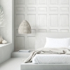 Picture of Beveled Wood Paneling Peel & Stick Wallpaper - White