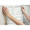 Picture of Beveled Wood Paneling Peel & Stick Wallpaper - White