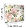 Picture of Watercolor Floral Bouquet Peel & Stick Wallpaper - Pink