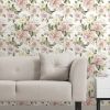 Picture of Watercolor Floral Bouquet Peel & Stick Wallpaper - Pink