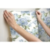 Picture of Watercolor Floral Bouquet Peel & Stick Wallpaper - Blue