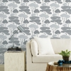 Picture of Umbrella Pines Peel & Stick Wallpaper - Grey