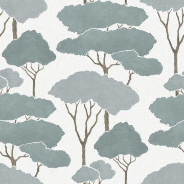 Picture of Umbrella Pines Peel & Stick Wallpaper - Blue