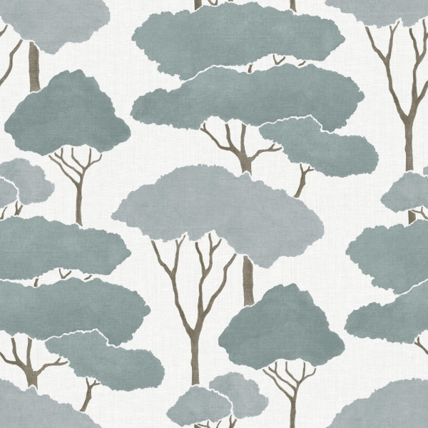 Picture of Umbrella Pines Peel & Stick Wallpaper - Blue