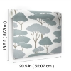 Picture of Umbrella Pines Peel & Stick Wallpaper - Blue