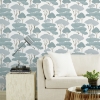 Picture of Umbrella Pines Peel & Stick Wallpaper - Blue