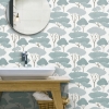 Picture of Umbrella Pines Peel & Stick Wallpaper - Blue