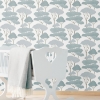 Picture of Umbrella Pines Peel & Stick Wallpaper - Blue