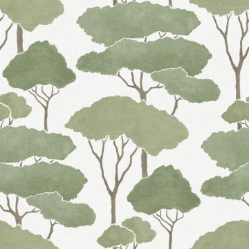 Picture of Umbrella Pines Peel & Stick Wallpaper - Green