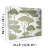 Picture of Umbrella Pines Peel & Stick Wallpaper - Green