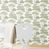 Picture of Umbrella Pines Peel & Stick Wallpaper - Green