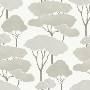 Picture of Umbrella Pines Peel & Stick Wallpaper - White