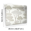 Picture of Umbrella Pines Peel & Stick Wallpaper - White