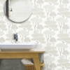 Picture of Umbrella Pines Peel & Stick Wallpaper - White