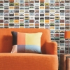 Picture of Retro Cassettes Peel & Stick Wallpaper - Red