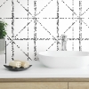 Picture of Jane Dixon Diamond Grid Specks Peel & Stick Wallpaper - Black