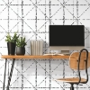 Picture of Jane Dixon Diamond Grid Specks Peel & Stick Wallpaper - Black