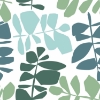 Picture of Jane Dixon Leaf Sprigs Peel and Stick Wallpaper - Green