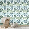 Picture of Jane Dixon Leaf Sprigs Peel and Stick Wallpaper - Green