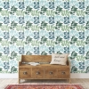 Picture of Jane Dixon Leaf Sprigs Peel and Stick Wallpaper - Green