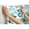 Picture of Jane Dixon Leaf Sprigs Peel and Stick Wallpaper - Green