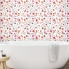 Picture of Jane Dixon Terrazzo Branch Peel and Stick Wallpaper - Red