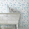 Picture of Jane Dixon Terrazzo Branch Peel and Stick Wallpaper - Blue