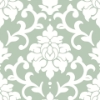 Picture of Damask Peel & Stick Wallpaper - Green