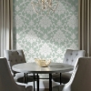 Picture of Damask Peel & Stick Wallpaper - Green