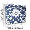 Picture of Damask Peel & Stick Wallpaper - Indigo