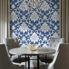 Picture of Damask Peel & Stick Wallpaper - Indigo