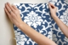 Picture of Damask Peel & Stick Wallpaper - Indigo