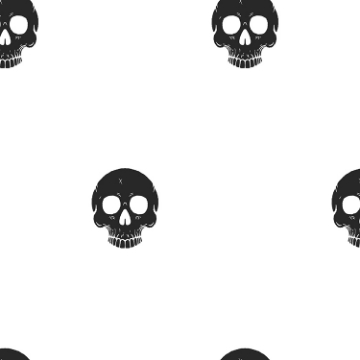 Picture of Disney Cruella Glamour Skulls Peel & Stick Wallpaper - Black