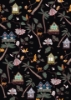 Picture of Holalola Calypso Jungle Peel & Stick Wallpaper - Black