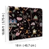 Picture of Holalola Calypso Jungle Peel & Stick Wallpaper - Black