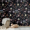 Picture of Holalola Calypso Jungle Peel & Stick Wallpaper - Black