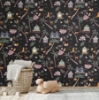 Picture of Holalola Calypso Jungle Peel & Stick Wallpaper - Black