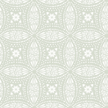 Picture of Overlapping Medallions Peel & Stick Wallpaper - Green