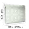 Picture of Overlapping Medallions Peel & Stick Wallpaper - Green