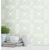 Picture of Overlapping Medallions Peel & Stick Wallpaper - Green