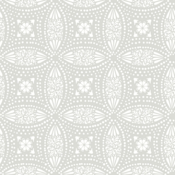 Picture of Overlapping Medallions Peel & Stick Wallpaper - Grey