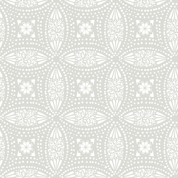 Picture of Overlapping Medallions Peel & Stick Wallpaper - Grey