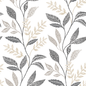 Picture of Cottage Vine Peel & Stick Wallpaper - Grey