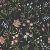 Picture of Meadow Mix Peel & Stick Wallpaper - Black/Green