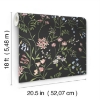 Picture of Meadow Mix Peel & Stick Wallpaper - Black/Green