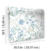 Picture of Meadow Mix Peel & Stick Wallpaper - White/Blue